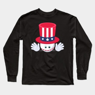 American Flag Baseball Shirt Patriotic USA 4th of July Gift Long Sleeve T-Shirt